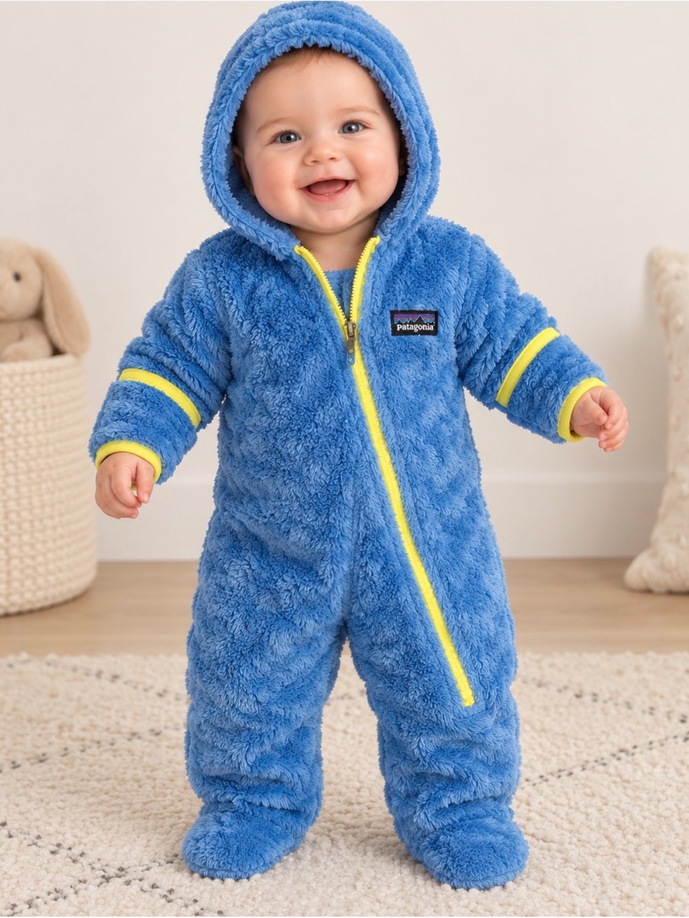 Patagonia Baby Furry Friends Fleece Bunting Size 6 months